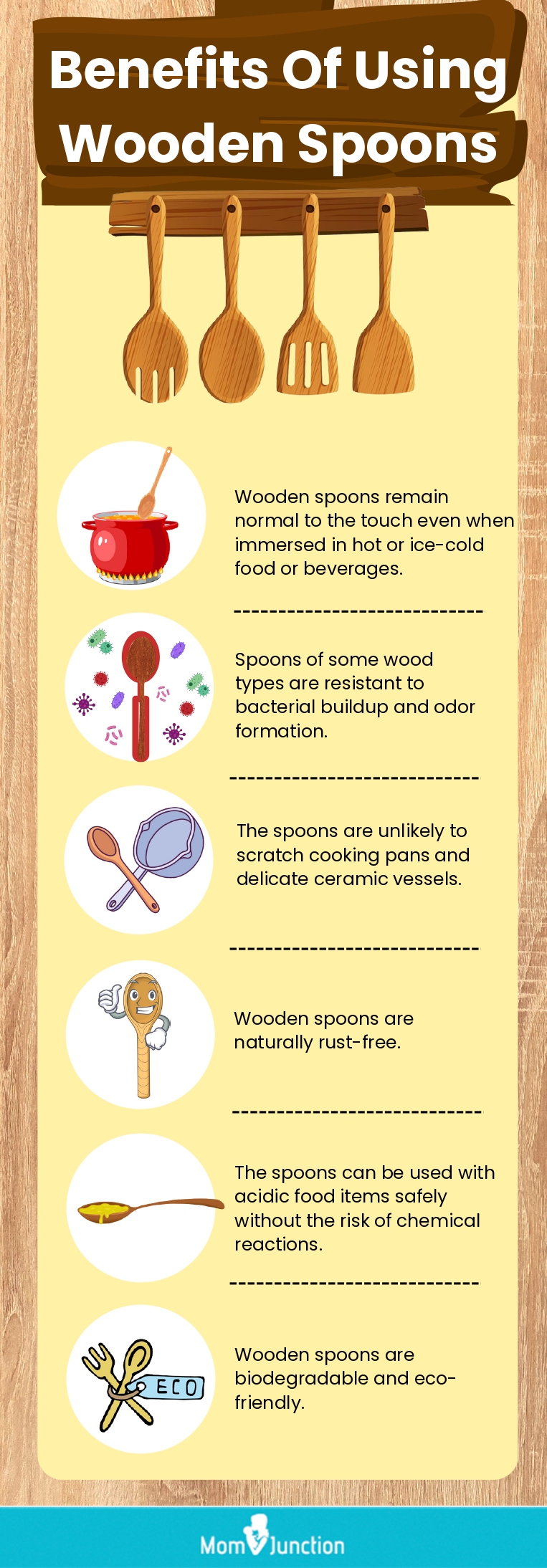 Benefits Of Using Wooden Spoons (infographic)