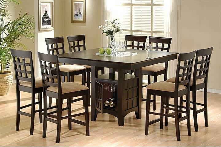 9 Piece Regular Height Dining Room Table