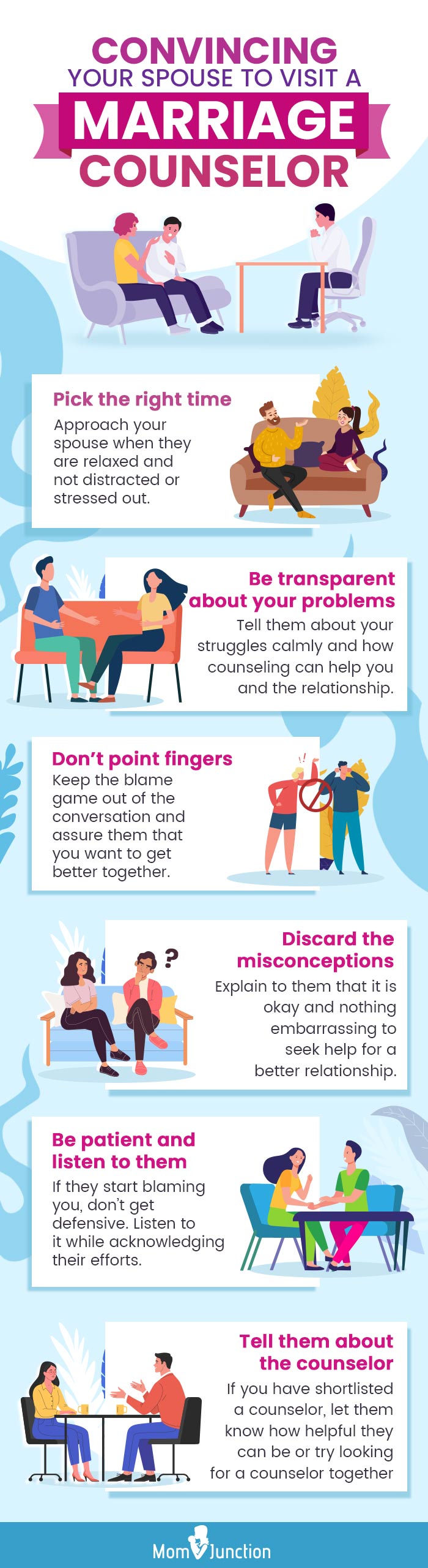 convincing your spouse to visit a marriage counselor (infographic)