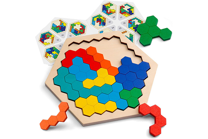 Pädagogische Holzkiste Puzzle Denkaufgabe Puzzles Spiel Toy IQ Wood Puzzles 