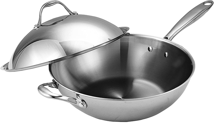 Cooks Standard Multi-Ply Clad Wok With Dome Lid