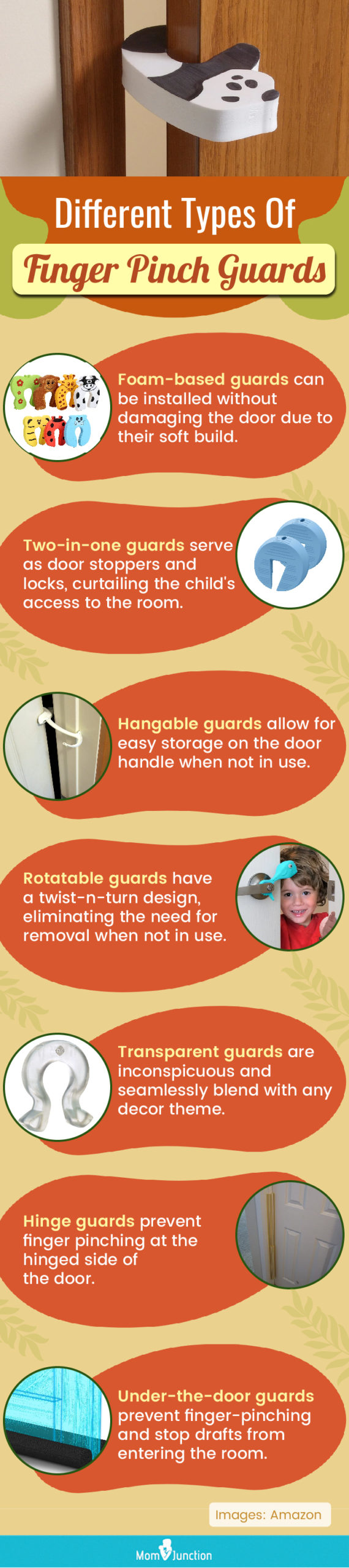 Different Types Of Finger Pinch Guards (infographic)