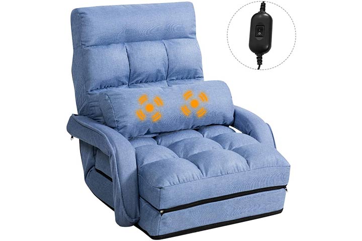 Giantex Updated Folding Massage Lazy Sofa Floor Chair Sofa Lounger