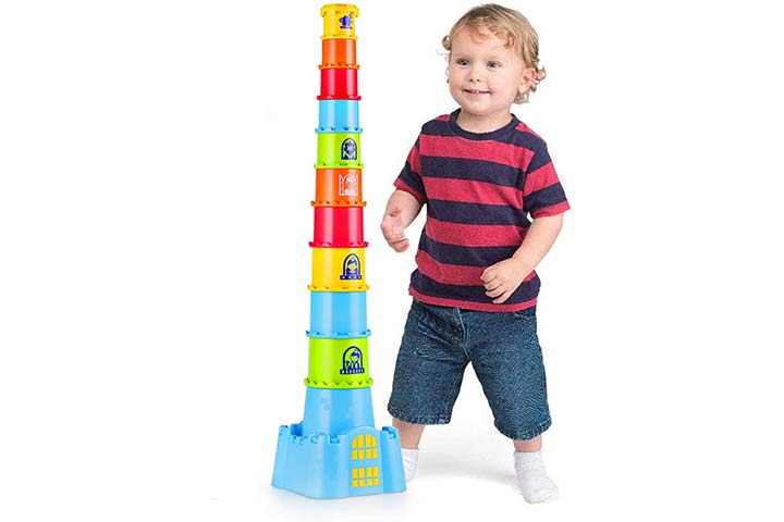 Happkid Stacking Cups with Castle Stacker 