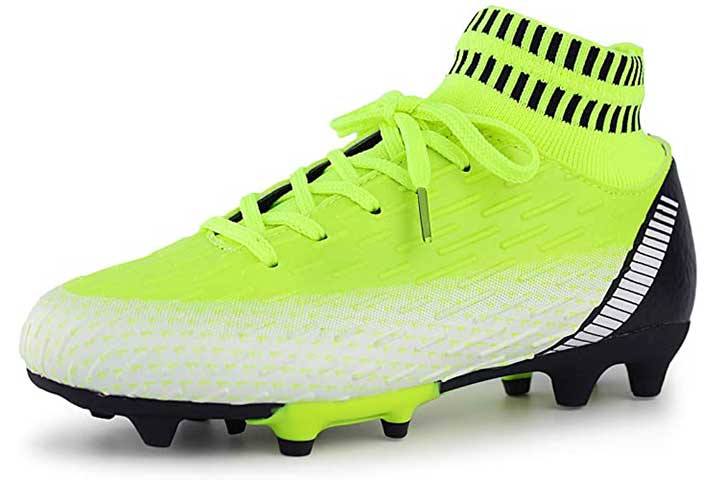 WETIKE Kids Soccer Cleats Boys Youth Cleats Football Boots High-top Cleats for Soccer