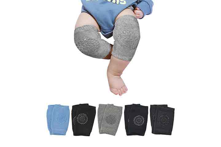 Baby Crawling Kneepad Safety Cotton Anti-Slip Infant Toddler Leg Elbow Protector 