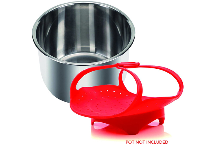 Hatrigo 3-Piece 8-Quart Divided Steamer Basket Compatible with Instant Pot  Pressure Cooker 