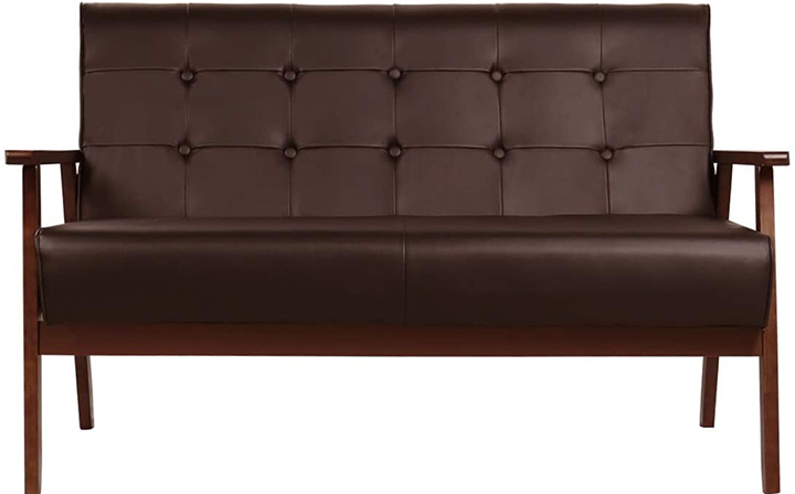 Jiasting Faux Leather Loveseats Sofa