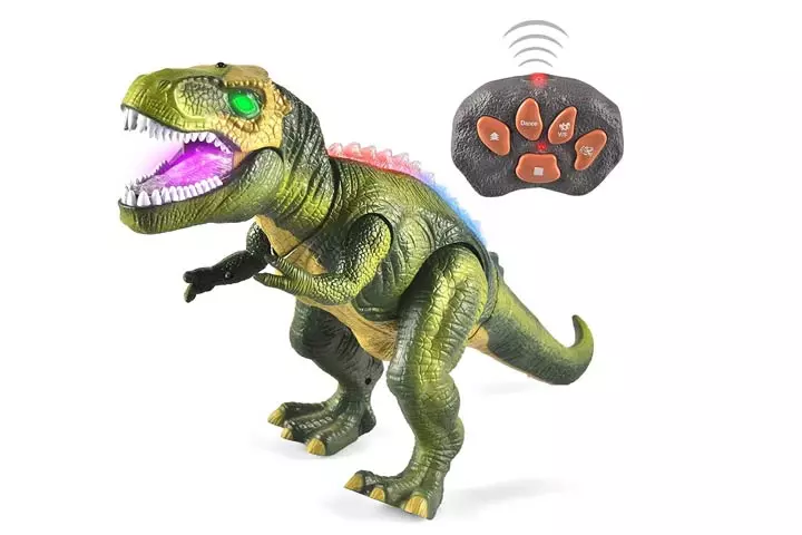 Joyin LED Light Up Remote Control Dinosaur Toys With Glowing Eyes