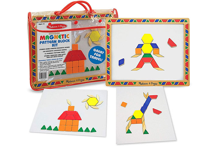 melissa & doug magnetic pattern block kit