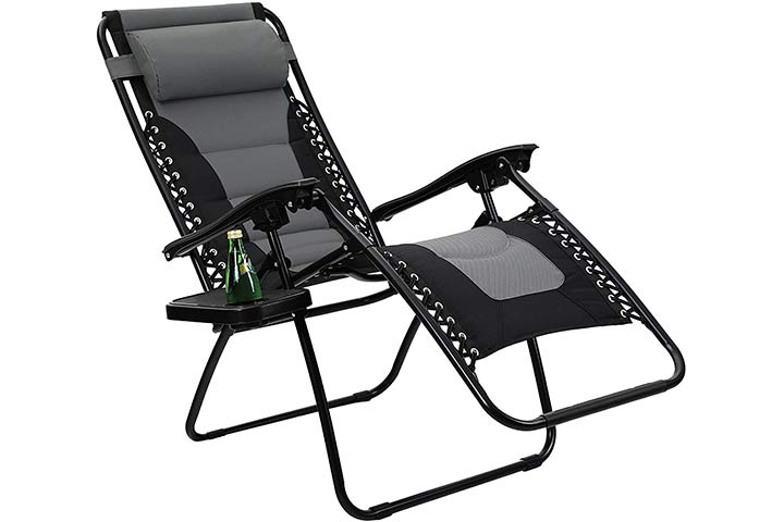 PHI VILLA Padded Zero Gravity Lounge Chair