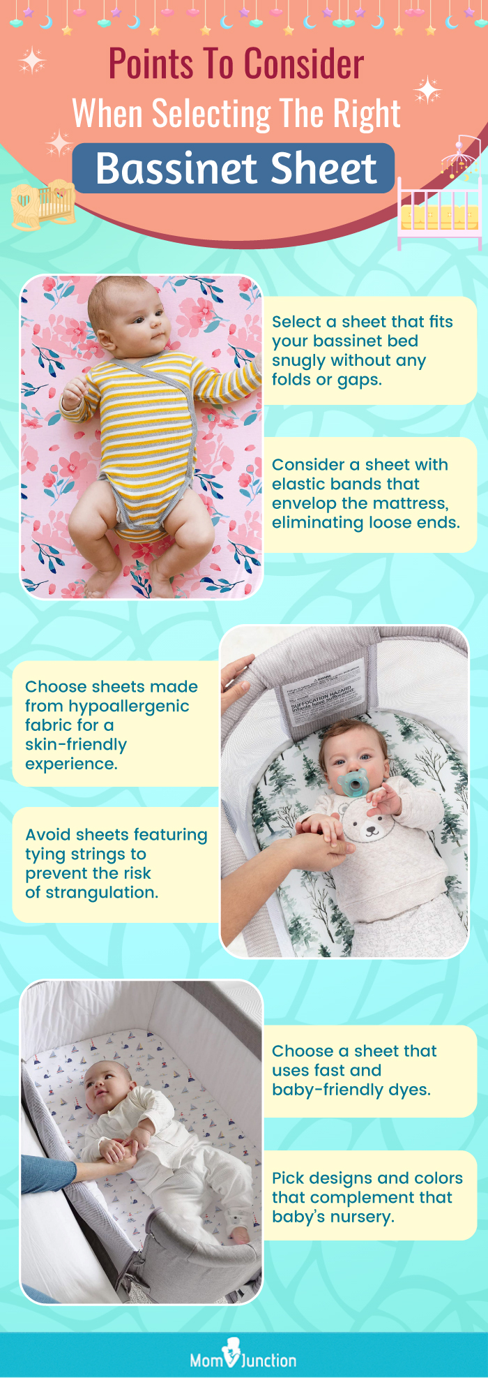 Points To Consider When Selecting The Right Bassinet Sheet (infographic)