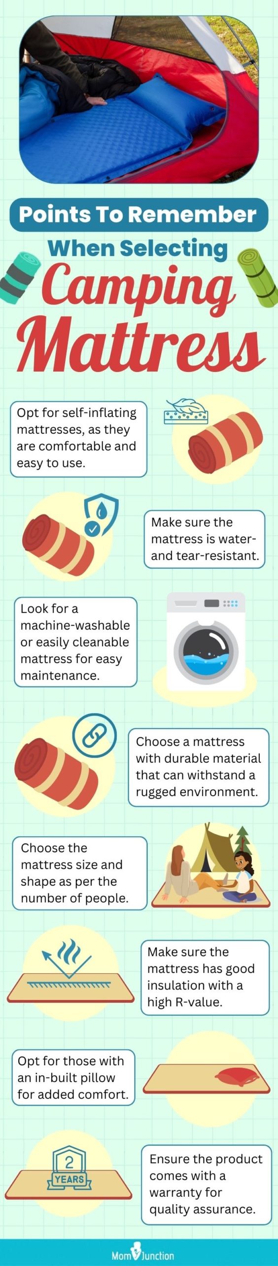 Points To Remember When Selecting Camping Mattress(infographic)