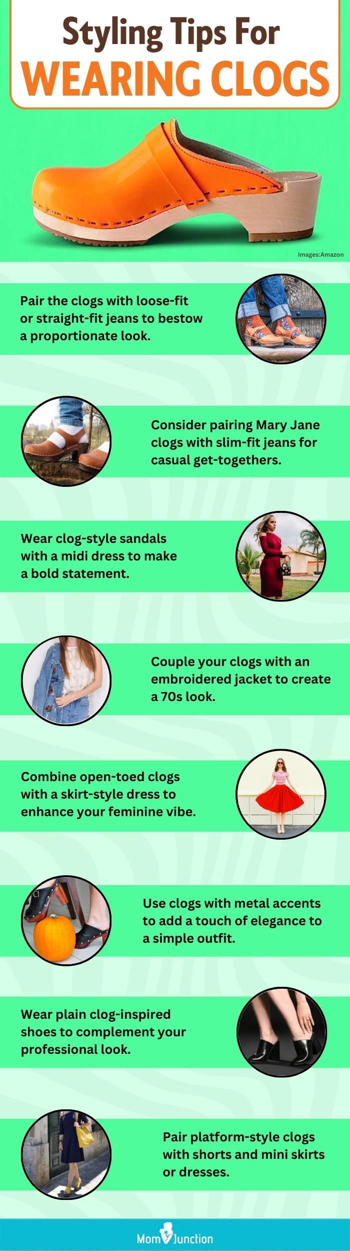 Styling Tips For Wearing Clogs(infographic)