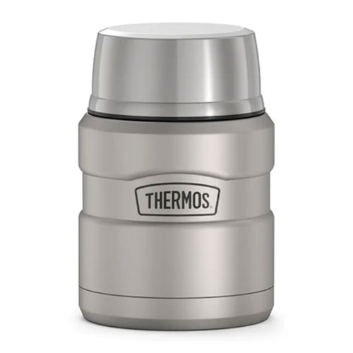 Thermos Stainless King Big Boss Stainless Steel Food Jar with 2 Inner  Containers, 47 oz., Silver