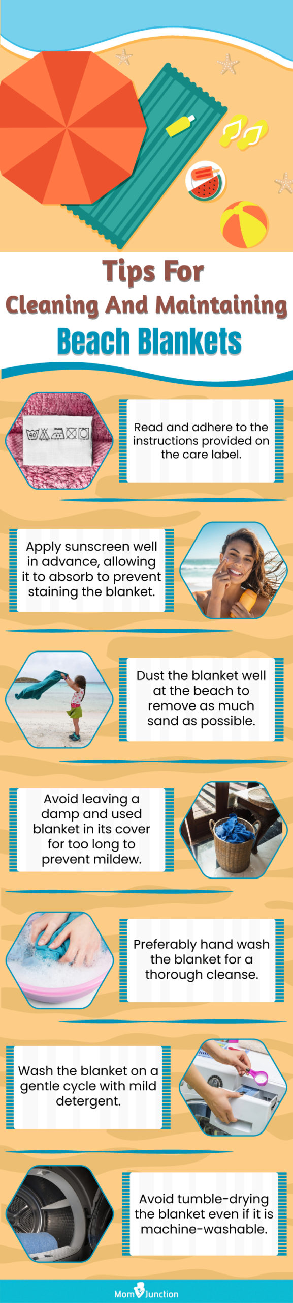 Tips For Cleaning And Maintaining Beach Blankets (infographic)