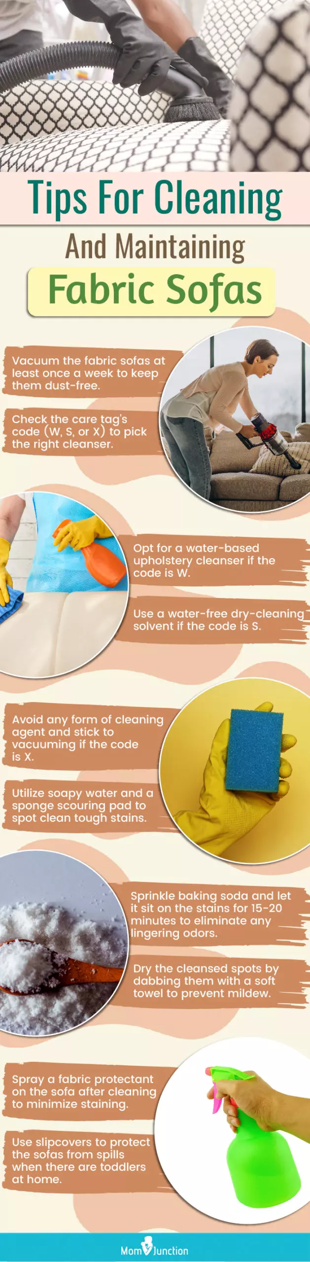 Tips For Cleaning And Maintaining Fabric Sofas (infographic)
