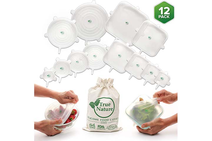 True Nature Silicone Stretch Food Covers 12-Pack