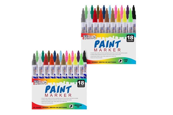 U.S. Art Supply Oil Based Paint Pen Markers