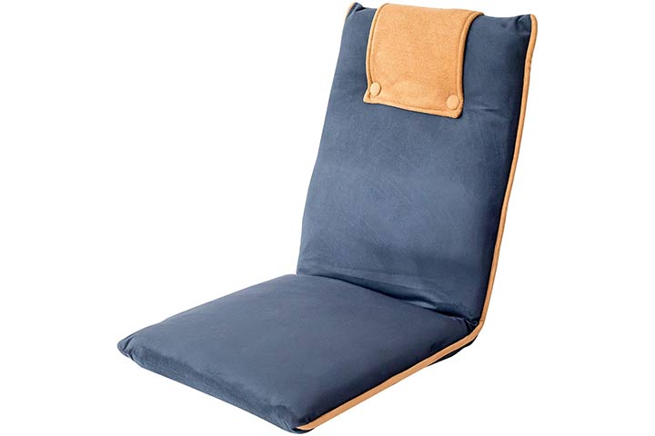 bonVIVO Easy II Padded Floor Chair, Semi-Foldable Folding Chair