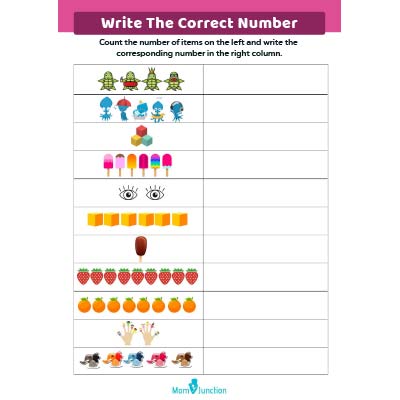 Count The Items And Write The Current Number