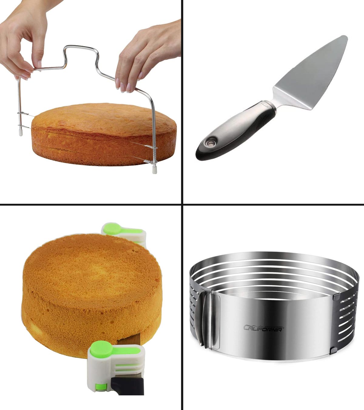 Anti Slip Handle Best Kitchen Pizza/Cake Slicer,Edible Level pushable Pizza/Cake Scoop with Extended Handle Non Stick and Easy to Use,Lightweight 