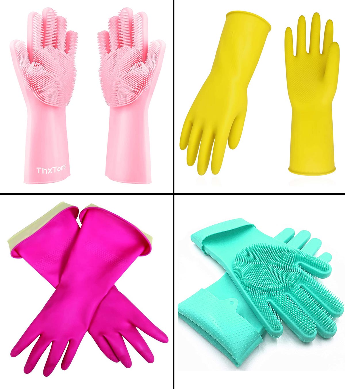Pink Unlined Long Sleeves Kitchen Cleaning PACIFIC PPE Reusable Household Gloves Large PVC Dishwashing Gloves 