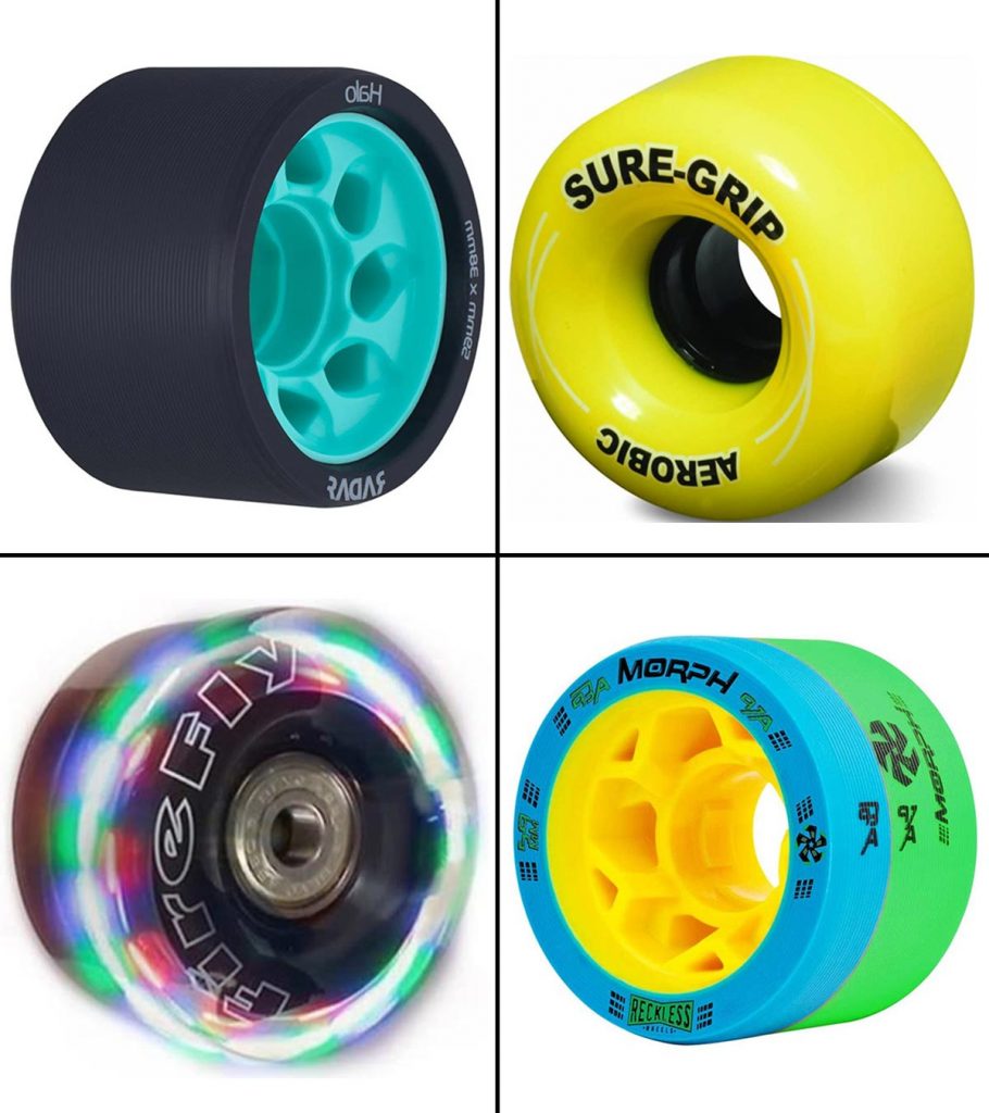 ANIZR 8 Pack Roller Skate Wheels with Bearings Outdoor/Indoor Light Up Quad Skate Wheels for Double Row Skating and Skateboard 32mm x 58mm 82A Roller Skating Accessories 