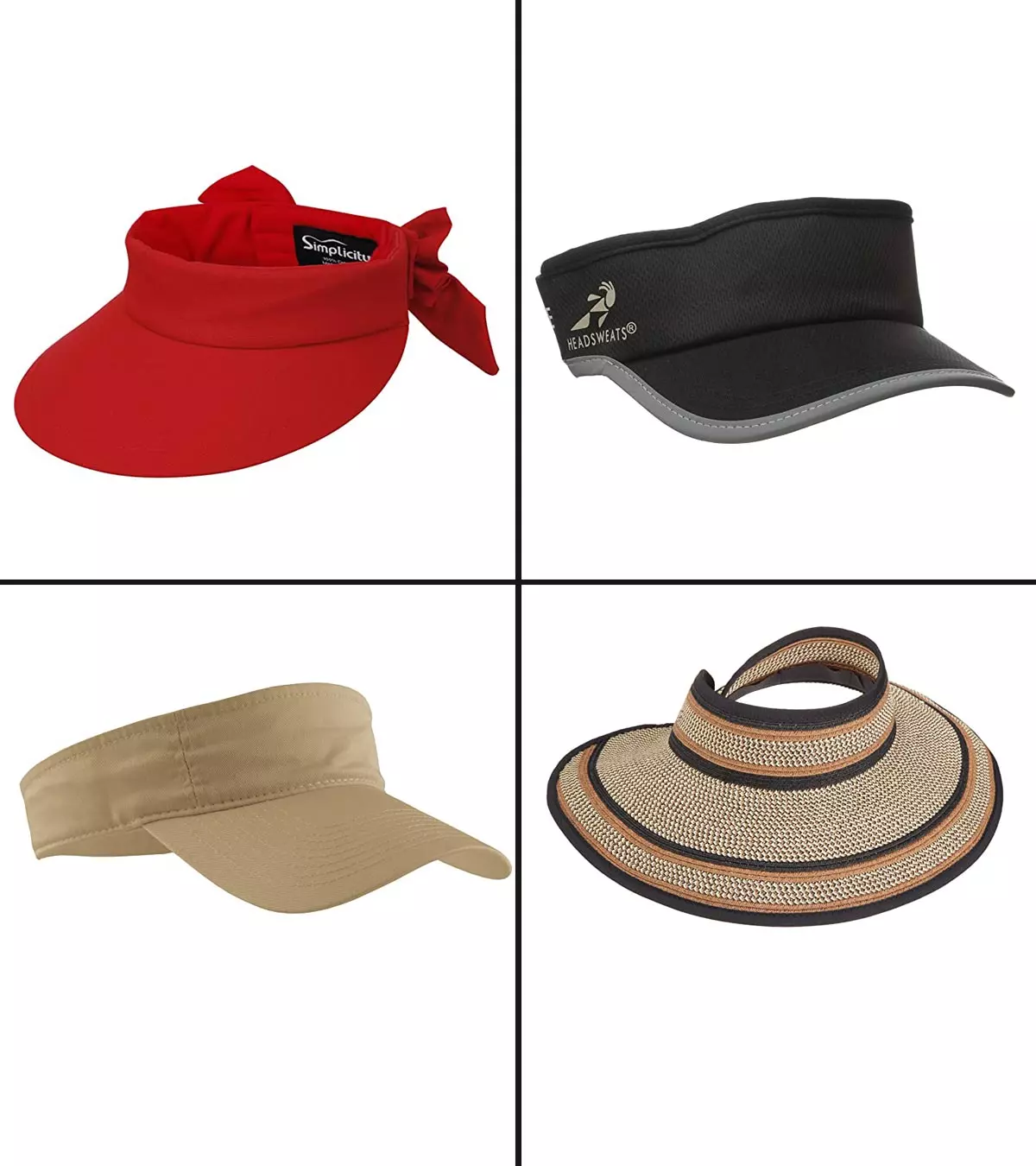 These funky and chic visors can complement your outdoor sports gear perfectly. 