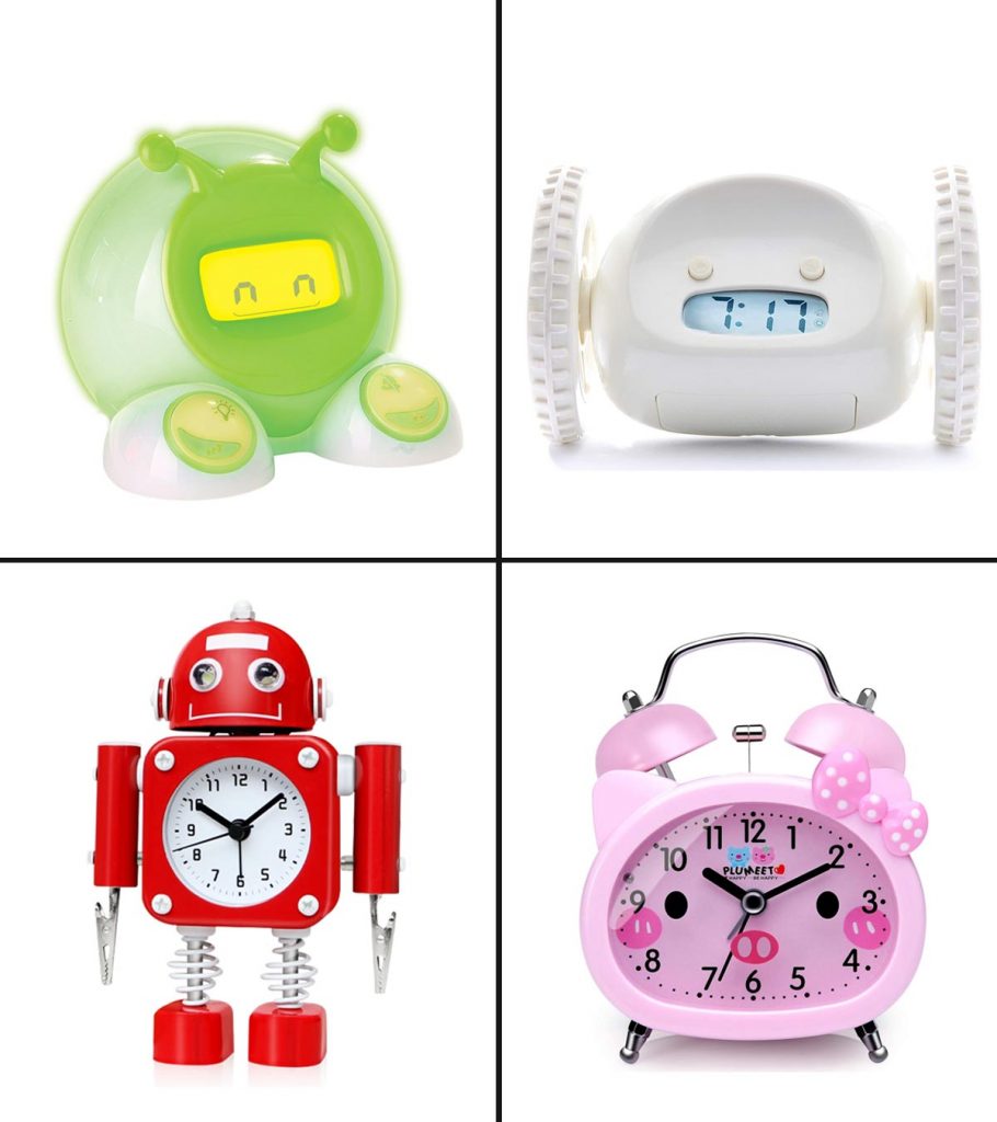 Decompression One Shot Control for Kids REDSTORM Children Alarm Clock Alarm Clock Colorful Kids Alarm Clock with Durable Battery Home Room Temperature 12/24 Hour System Snooze Light Green 