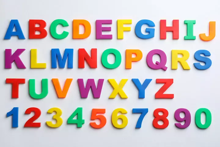 Alphabet and number magnets