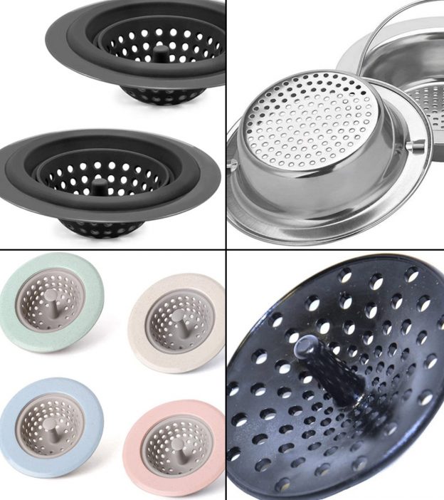 4Filtre Kitchen Sink Strainers Stainless Steel Basket Drain Protector Home ToolE 