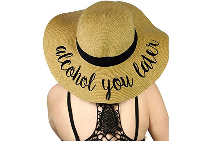 C.C Women’s Paper Weaved Crushable Floppy Sun Hat