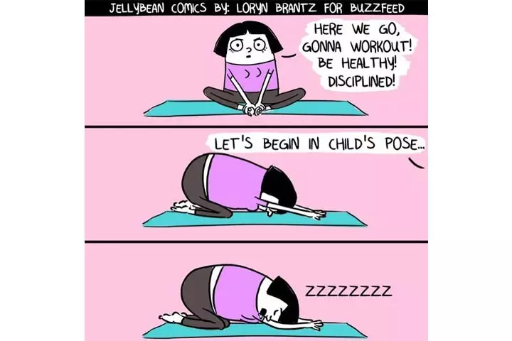 Doing A Yoga Pose