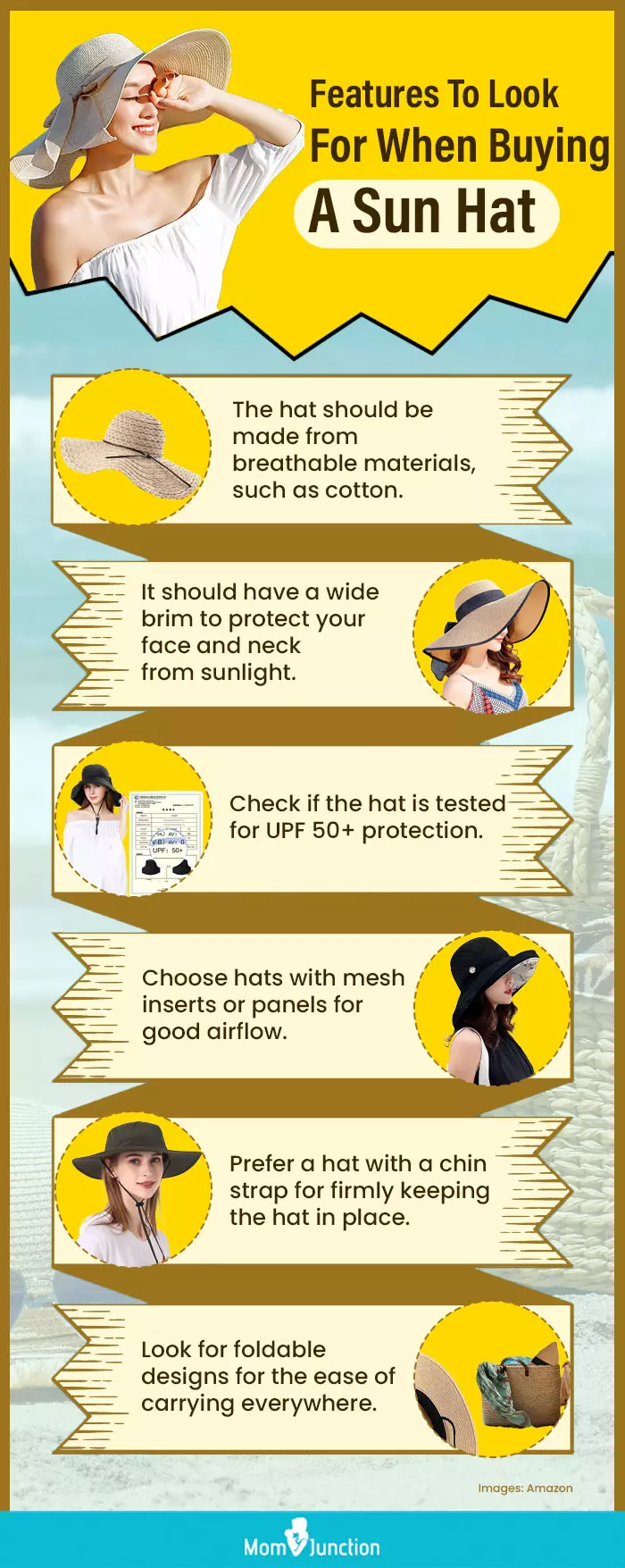 Features To Look For When Buying A Sun Hat (infographic)
