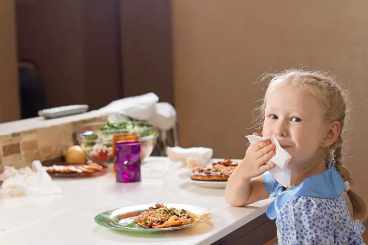 Follow table manners, good manners for kids