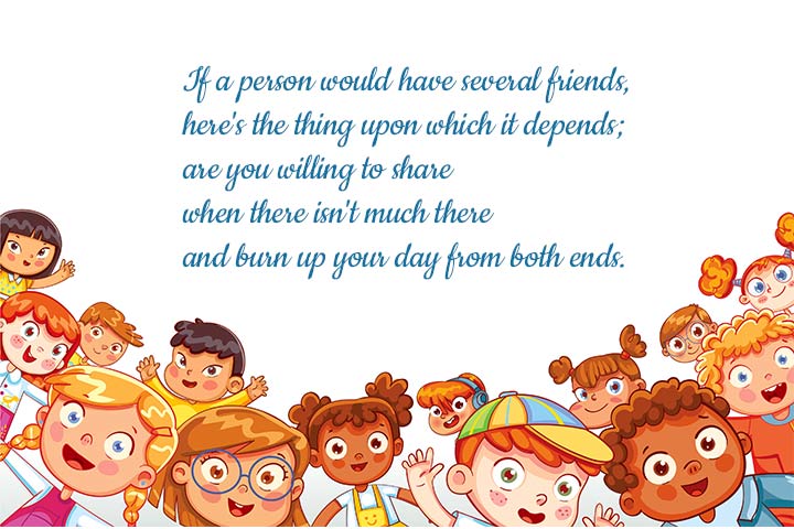 Friendship by Steve Mckee limerick poem for kids
