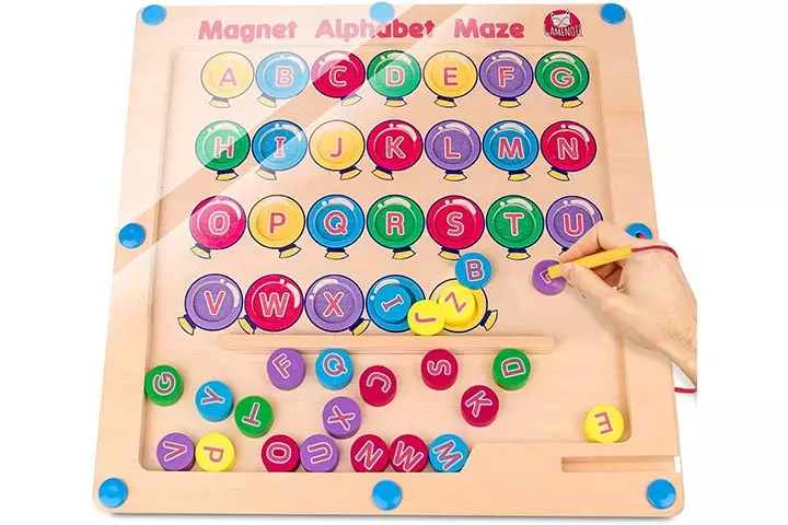 Gamenote Magnetic Alphabet Maze Board