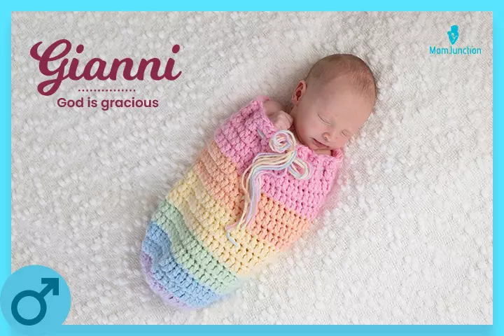 Gianni is a rainbow baby name meaning God is gracious