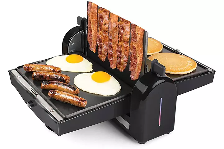 HomeCraft FBG2 Nonstick Electric Bacon Press & Griddle