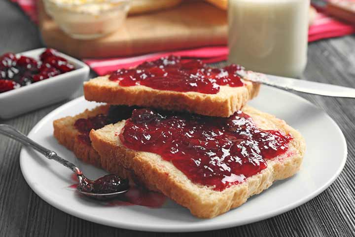 Jammy bread for babies