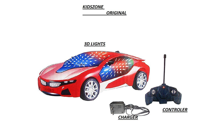Kidszone LED Light Remote Control Car