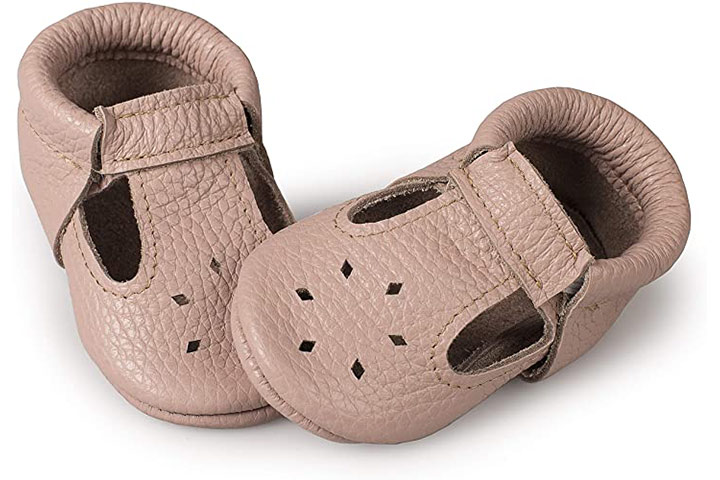 Little BeeMocs T-Strap Baby Moccasins