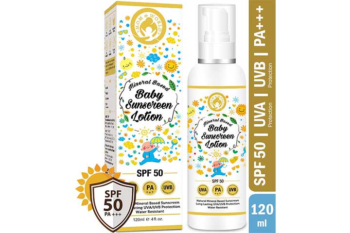 Mom and World Mineral Based Baby Sunscreen Lotion