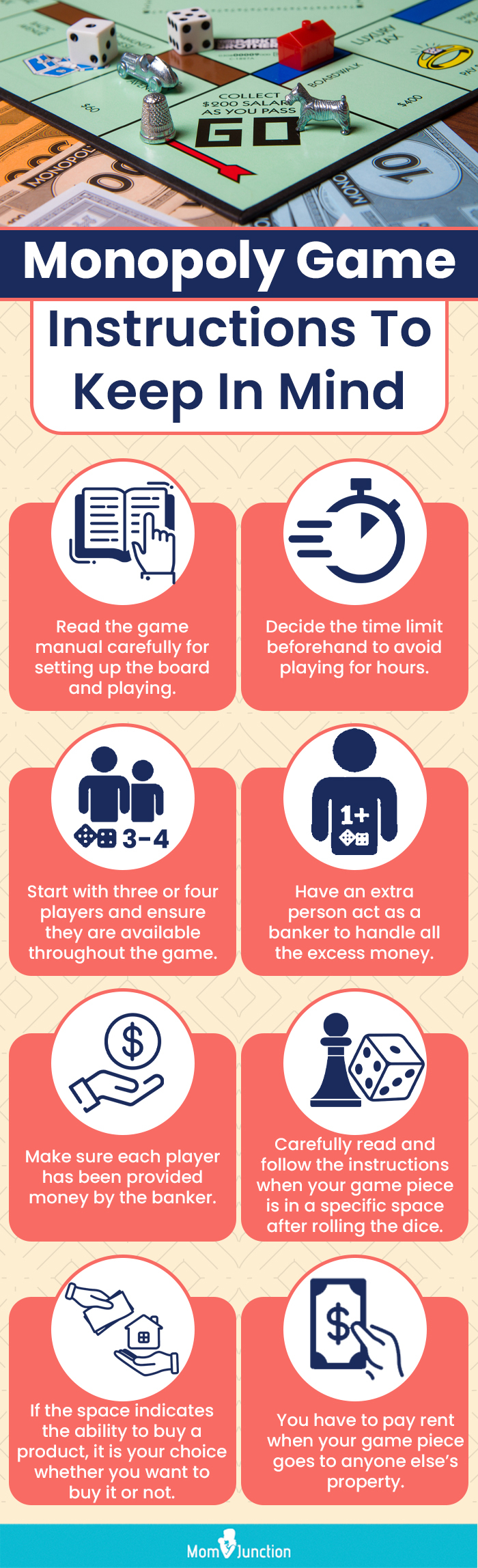 Monopoly Game Instructions To Keep In Mind (infographic)
