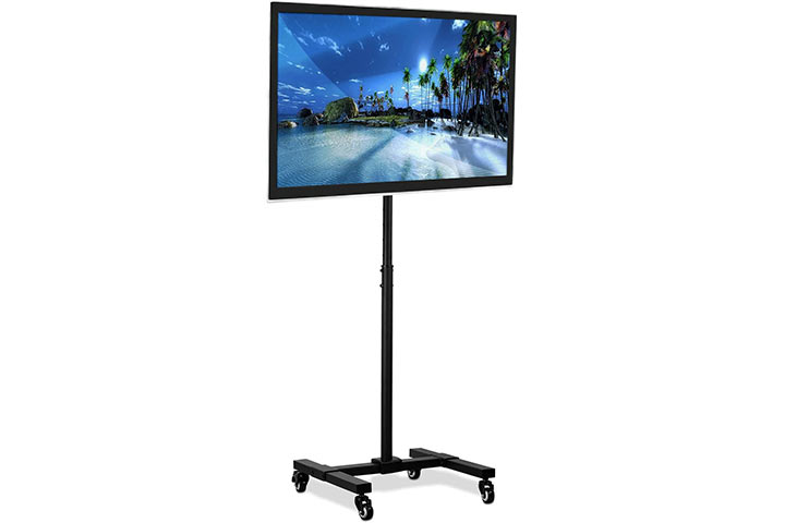 Mount mobile TV stand with wheels