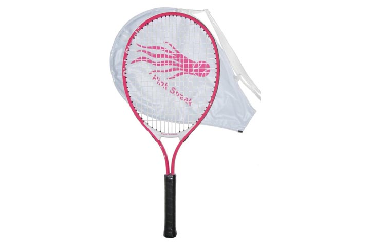 Pink Streak Junior Tennis Racquet - Strung with Cover