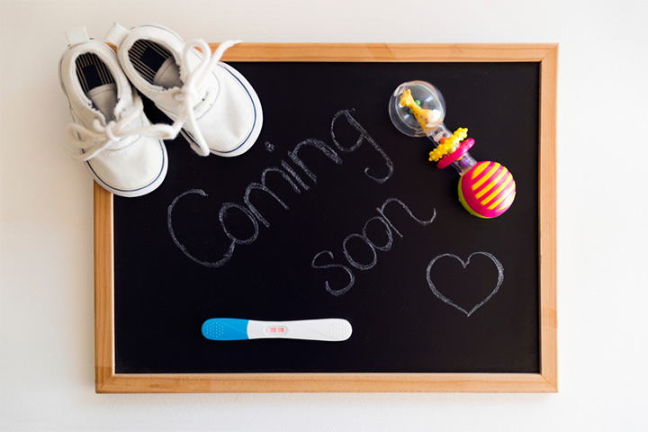 Pregnancy Announcement With Chalkboard