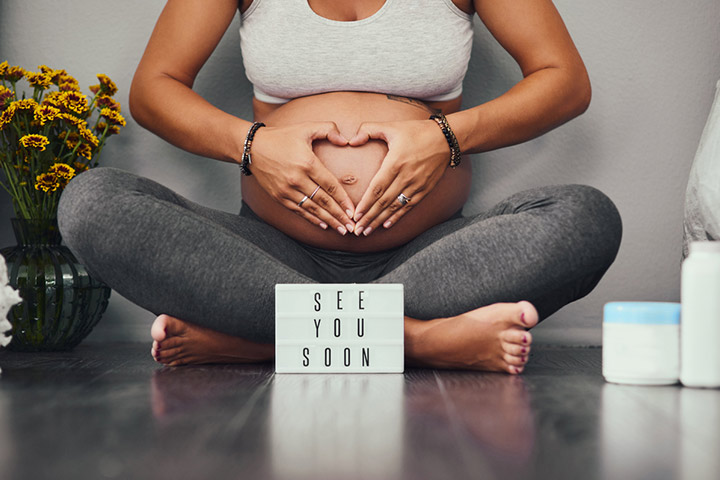 Pregnancy Announcement With Letter Board