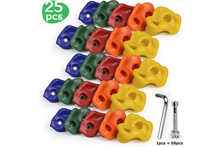 Adult Rock Wall Holds Rock TOPNEW 32 Rock Climbing Holds Multi Size for Kids 
